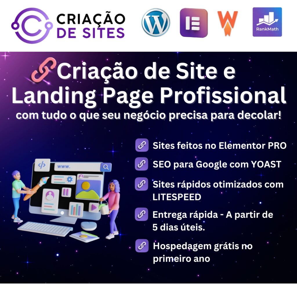 criação de site profissional e criar site institucional